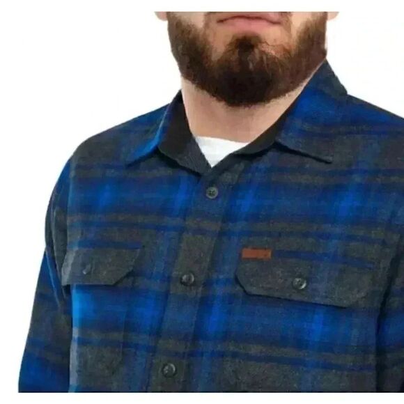 Orvis Men's Gray/Blue Cotton Plaid Jacket - Picture 3 of 12